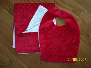 Baby Rooms by Nana, Mary Seibolt. Monogrammed Minky Bibs