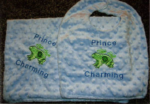 Baby Rooms by Nana, Mary Seibolt, Monogrammed Bib & Burp Cloths