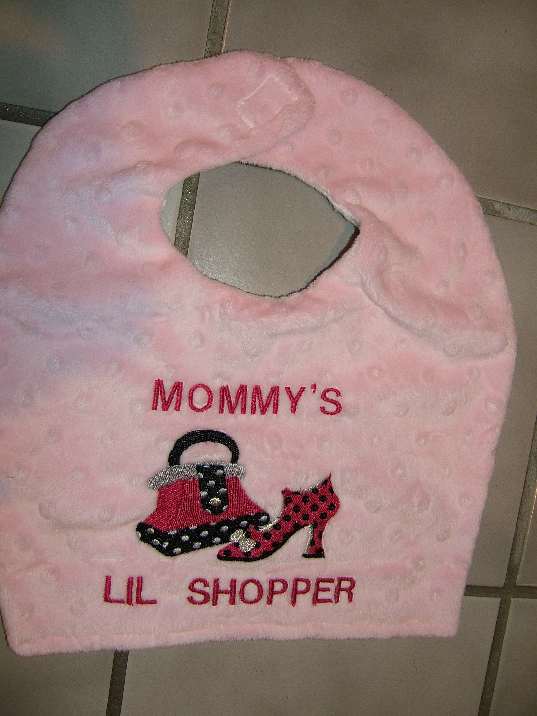 Baby Rooms by Nana, Mary Seibolt, Minky Monogrammed Bibs